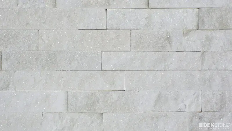 Q016 Quartzite White rohový díl - Lepený (0,495 m2)